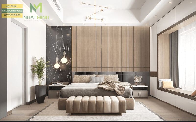 Vách ốp đầu giường