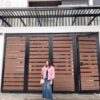 Cổng gỗ nhựa ngoài trời 02