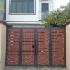 Cổng gỗ nhựa ngoài trời 03