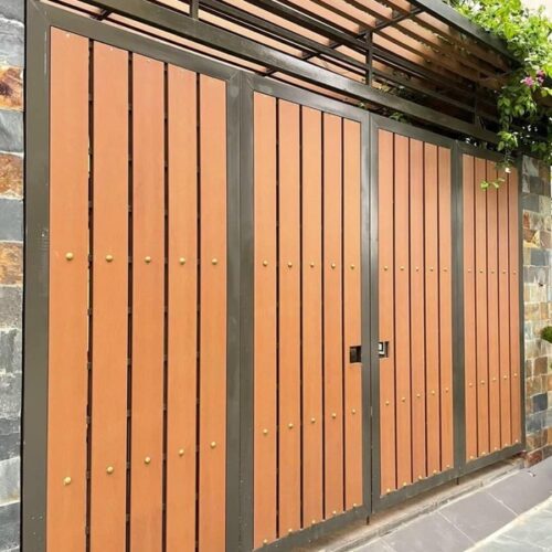 Cổng gỗ nhựa ngoài trời 05