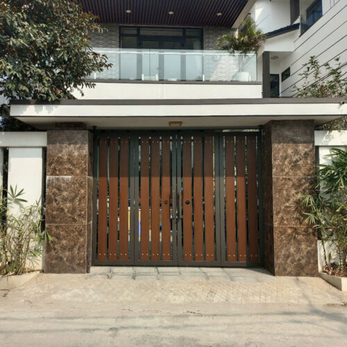 Cổng gỗ nhựa ngoài trời 08 (2)
