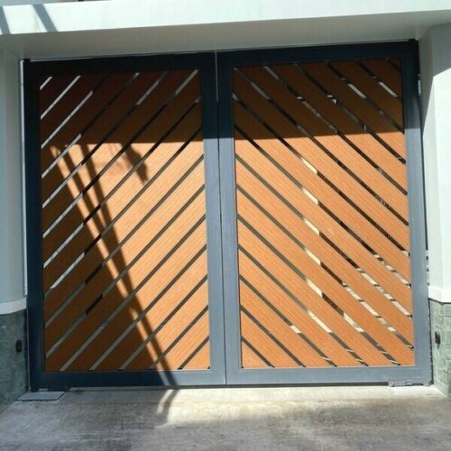 Cổng gỗ nhựa ngoài trời 10