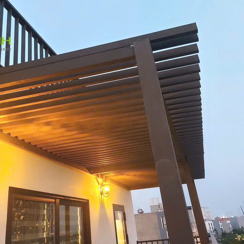 Giàn hoa gỗ nhựa ngoài trời 03