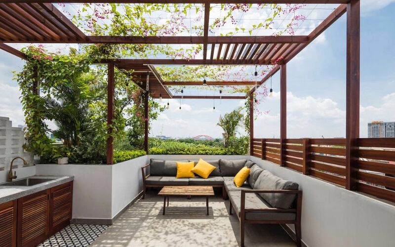 Gian hoa san vuon Giàn hoa gỗ nhựa ngoài trời 05