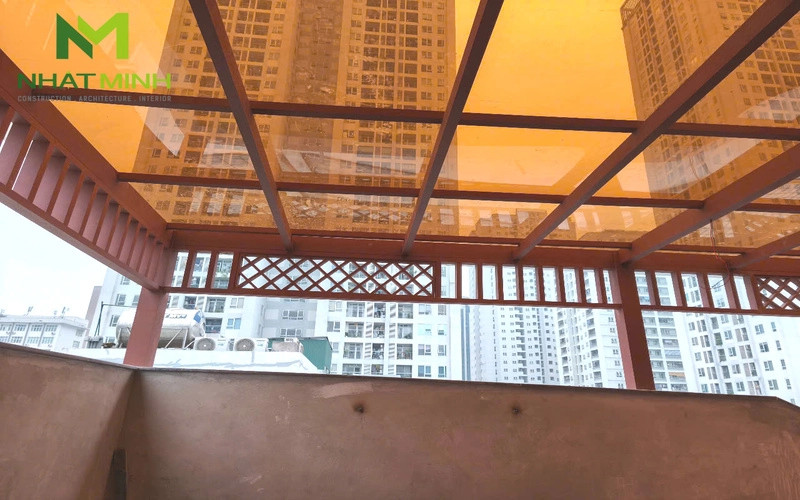 Thi công lam chống nắng gỗ nhựa tại Nam Trung Yên, Cầu Giấy, Hà Nội