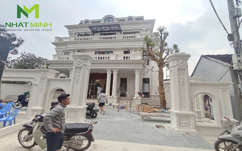 Thi công sàn gỗ nhựa ngoài trời tại Thạch Thất, Hà Nội