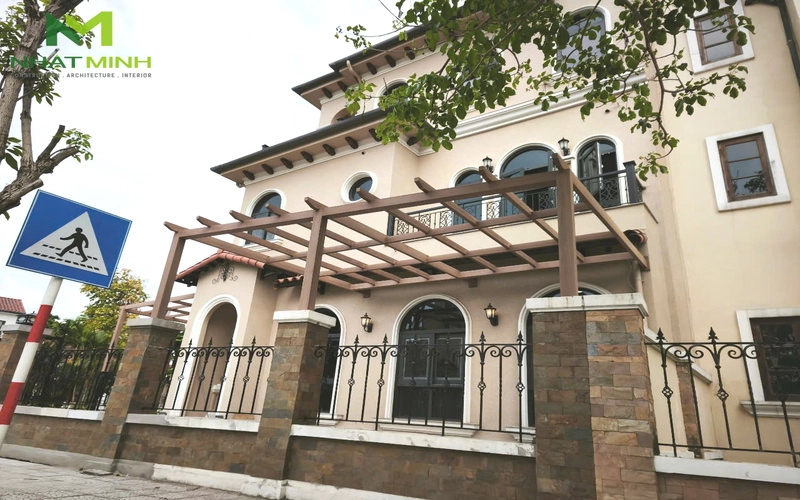 Thi công gỗ nhựa ngoài trời KĐT Nam An Khánh, Hà Nội